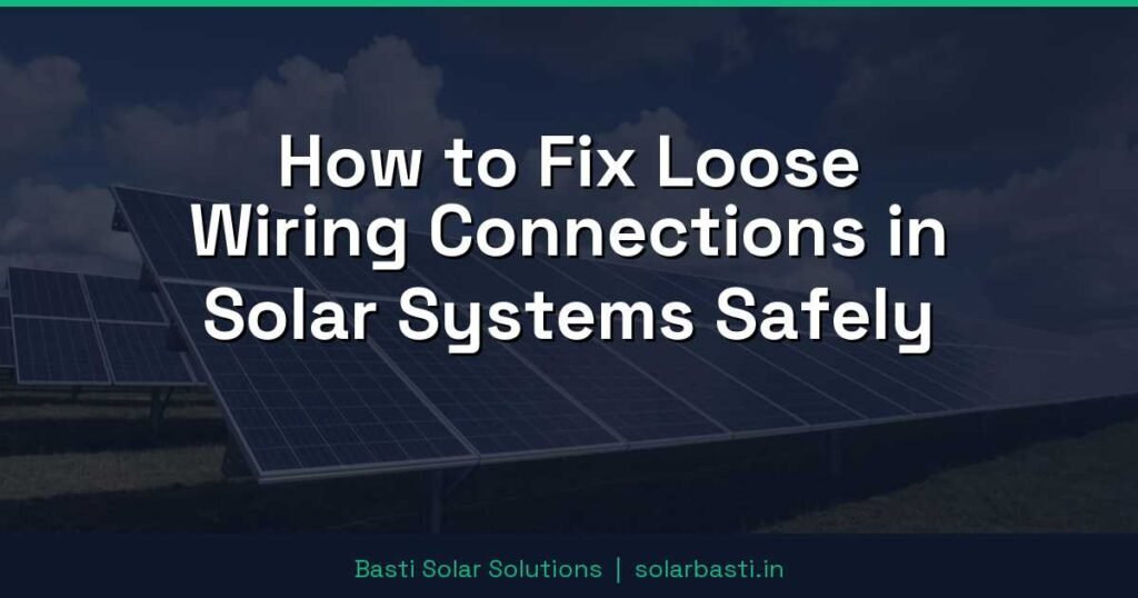 How to Fix Loose Wiring Connections in Solar Systems Safely 1 How to Fix Loose Wiring Connections in Solar Systems Safely