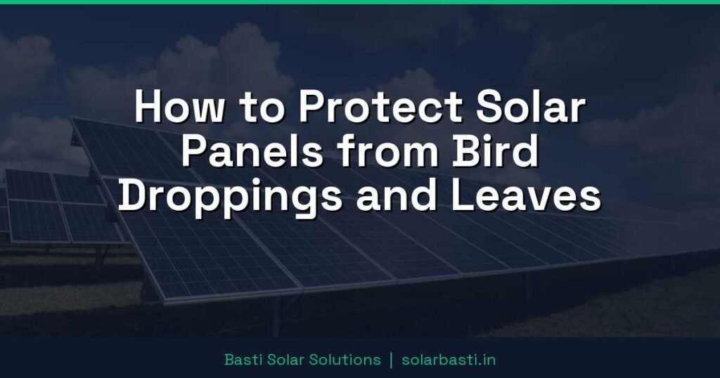 How to Protect Solar Panels from Bird Droppings and Leaves 1 How to Protect Solar Panels from Bird Droppings and Leaves
