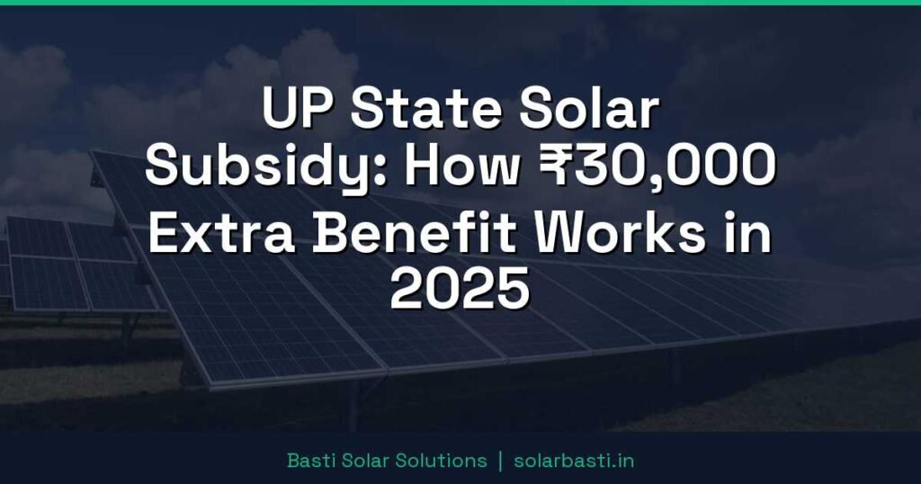 UP State Solar Subsidy: How ₹30,000 Extra Benefit Works in 2025
