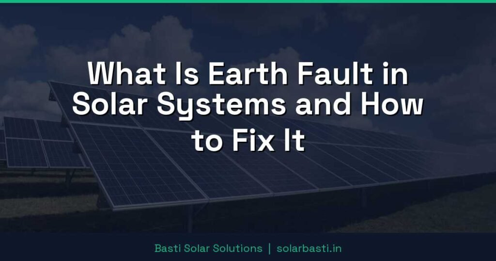 What Is Earth Fault in Solar Systems and How to Fix It 1 What Is Earth Fault in Solar Systems and How to Fix It