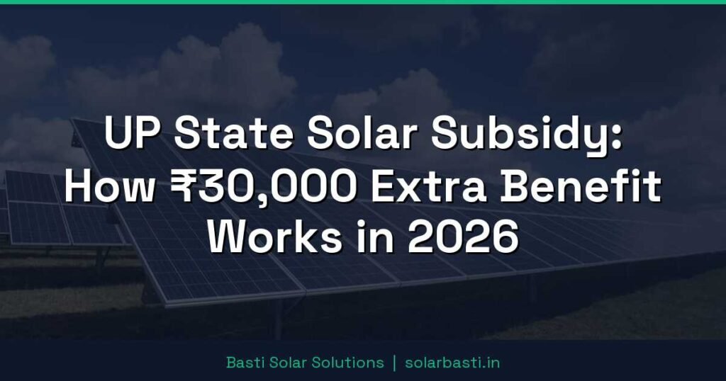 UP State Solar Subsidy: How ₹30,000 Extra Benefit Works in 2026 1 UP State Solar Subsidy: How ₹30,000 Extra Benefit Works in 2026